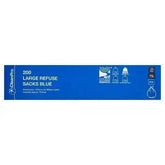 Clean Pro 200 Large Refuse Sacks Blue 75L  Adomoo